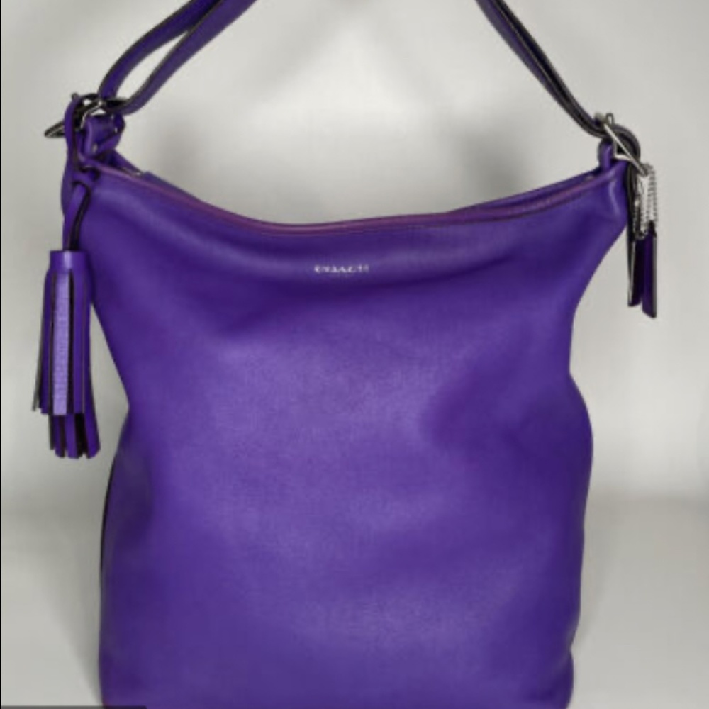 PURPLE RARE COACH legacy duffle bag tote crossbody